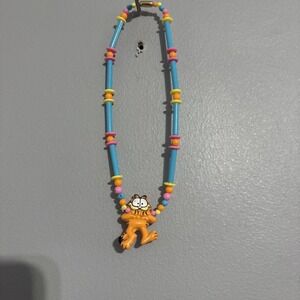 1981 Garfield Necklace Plastic Beaded VINTAGE Avon